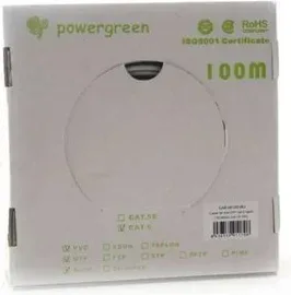 Bobina de Cable Pepegreen Cat6 100M Rigido