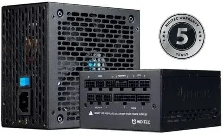 Fuente de Alimentación Hiditec GDX850 V2/ 850W/ Ventilador 14cm/ ATX 3.0/ PCIe 5.0/ 80 Plus Gold
