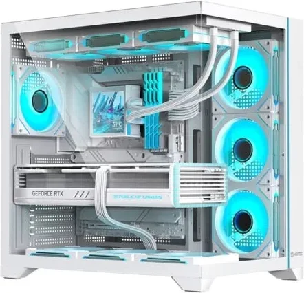 Caja Gaming Semitorre Hiditec H3 Pro// Blanca