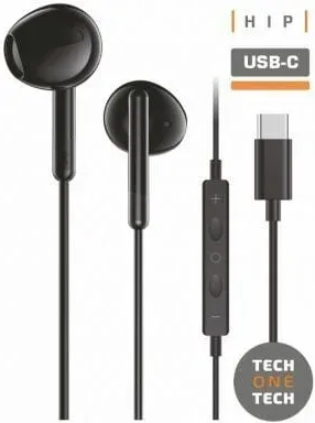 Auriculares Intrauditivos Tech One Tech earTECH TEC1302/ con Micrófono/ USB Tipo-C/ Negros