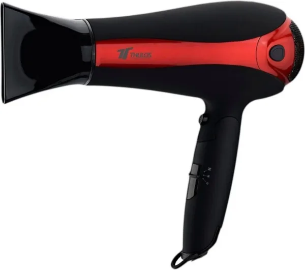Secador de pelo thulos th - hd2000 negro - rojo 2000w ionico
