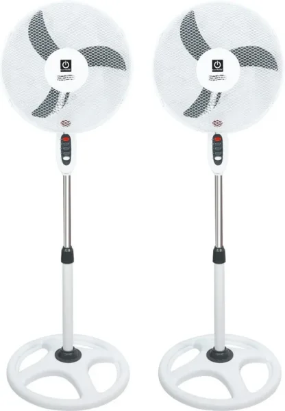 Ventilador de pie thulos et - f16sfv2 -  pack 2 40cm - regulable hasta 1.3m - 45w