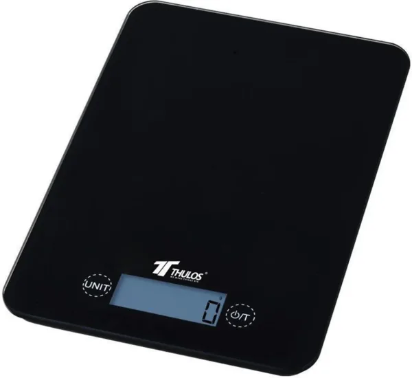 Bascula de cocina digital thulos th - ds107 negro carga maxima 5kg