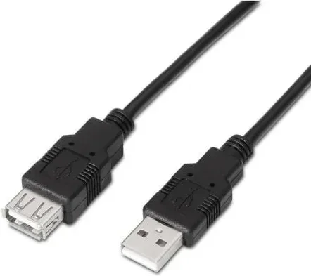 Aisens Cable USB 2.0 Tipo A/M-A/H negro 1.8m