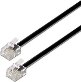 Cable de Teléfono RJ11 6P4C Aisens A143-0319/ 2m/ Negro