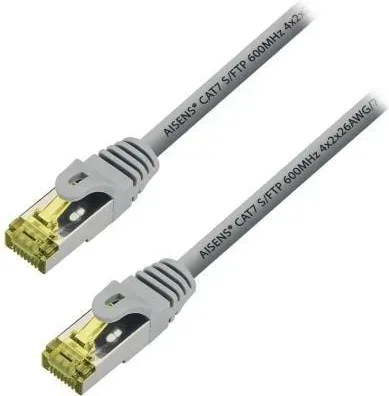 Cable de Red RJ45 S/FTP Aisens A146-0333 Cat.7/ 50cm/ Gris