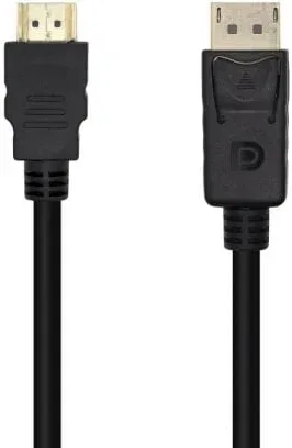 Cable Conversor Aisens A125-0461/ DisplayPort Macho - HDMI Macho/ Hasta 5W/ 2300Mbps/ 5m/ Negro
