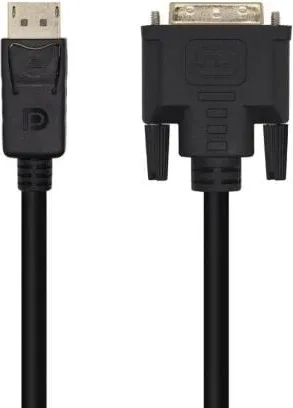Cable Conversor Aisens A125-0463/ DisplayPort Macho - DVI Macho/ Hasta 5W/ 2300Mbps/ 3m/ Negro