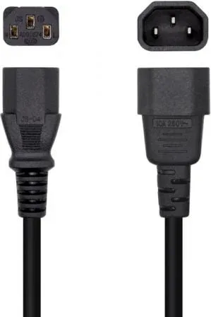 Aisens Cable alimentación C13/H-C14/M negro 3.0m