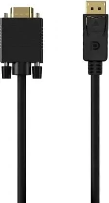Cable Conversor Aisens A125-0552/ DisplayPort Macho - VGA Macho/ Hasta 5W/ 2300Mbps/ 1m/ Negro