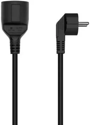 Cable Alargador de Alimentación Aisens A132-0602/ CEE7 Macho - CEE7 Hembra/ Hasta 1500W/ 5m/ Negro