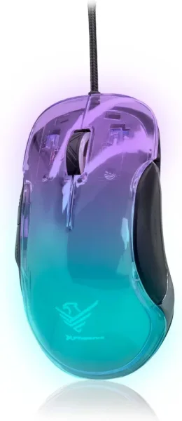 Ratón gaming phoenix banshee transparente RGB 10000 dpi con cable