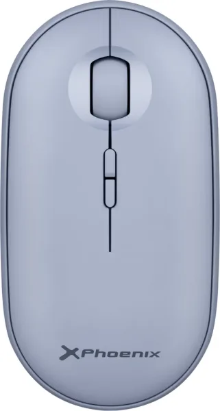 Ratón inalambrico rebble Bluetooth y 2.4 GHz hasta 3 dispositivos con receptor USB clic silencioso para portátil notebook pc chomebook mac color azul