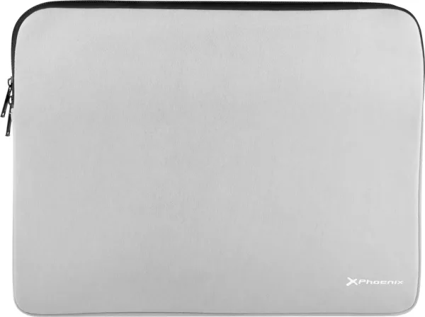 Funda de neopreno phoenix para tablet o portátil 14 pulgadas interior terciopelo gris