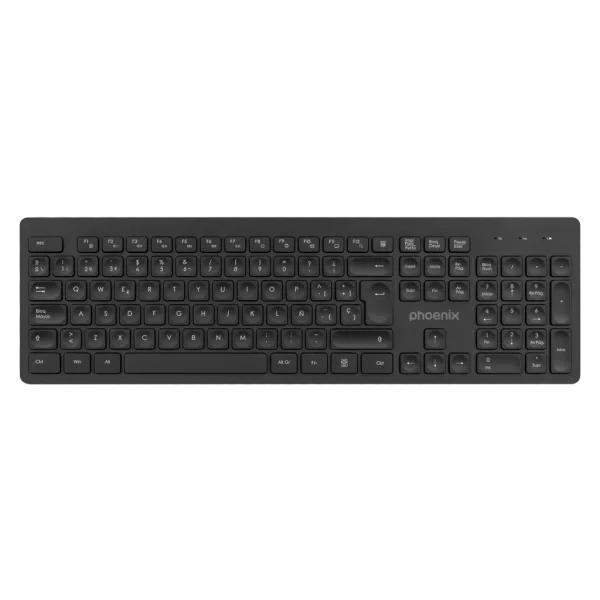 Teclado inalambrico qwerty phoenix k200 negro delgado