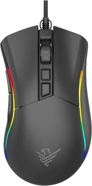 Ratón gaming phoenix void 12000 dpi de alto rendimiento negro RGB USB