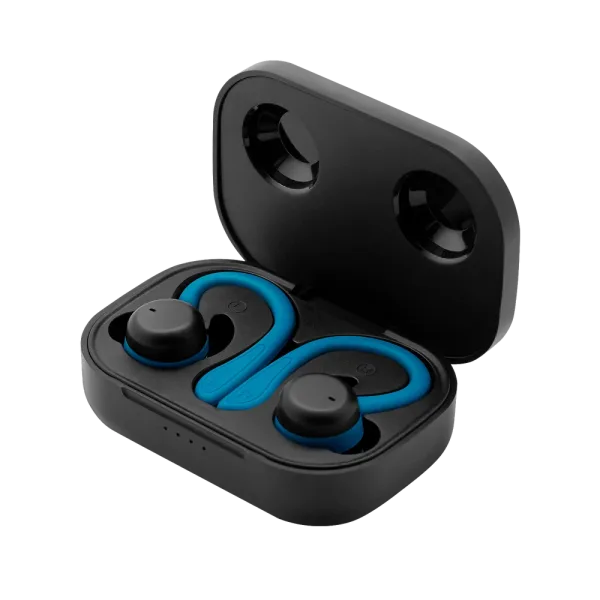 Auriculares deportivos phoenix spartan Bluetooth 5.3 manos libres accesorios intercambiables detalles en azul