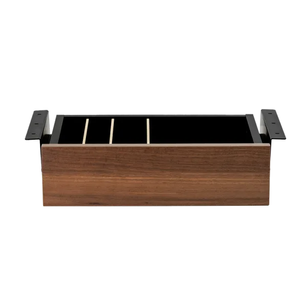 Cajon phoenix para escritorio artisan combinación negro y madera nogal