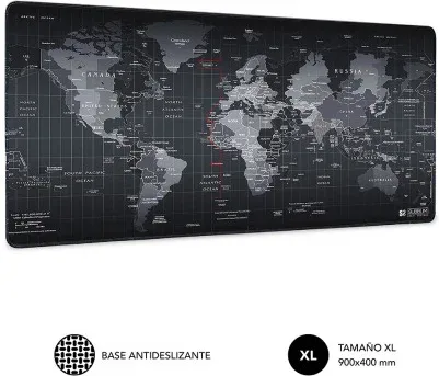 Alfombrilla Subblim 01PUW01 World XL/ 900 x 400 x 3 mm