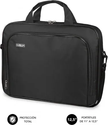 Maletín Subblim Oxford para Portátiles hasta 12.5"/ Negro