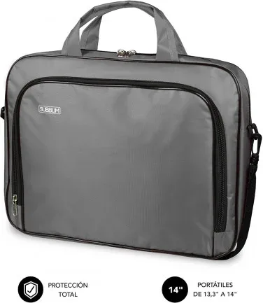 Maletín Subblim Oxford para Portátiles hasta 14"/ Gris