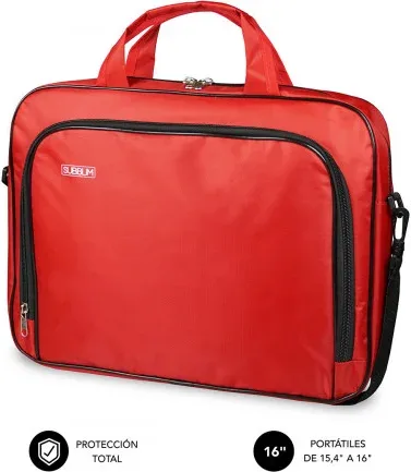 SUBBLIM Maletín Ordenador Oxford Laptop Bag 15,4-16" Red