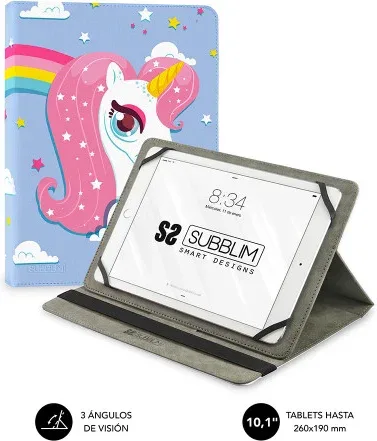SUBBLIM Funda Tablet Universal TRENDY CASE UNICORN 10.1"