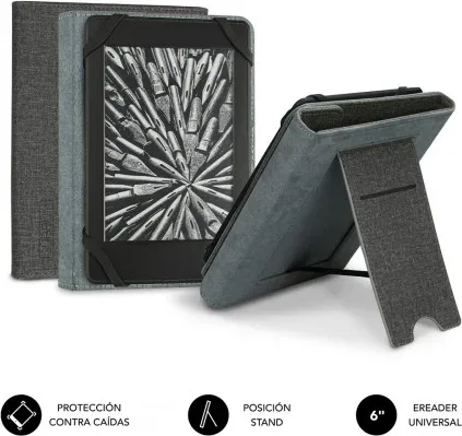 Subblim Funda Ebook Clever Stand 6'' Grey