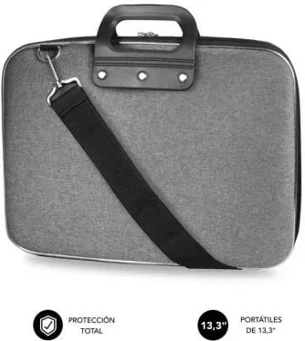 Maletín Subblim EVA Laptop Bag PL para Portátiles hasta 13.3"/ Cinta para Trolley/ Gris
