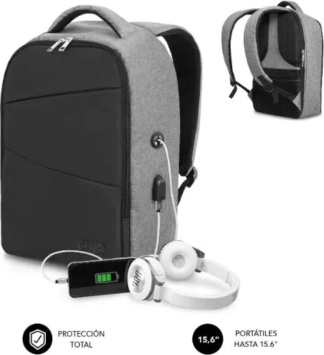 Mochila Secure V2 Ap Antirobo 16'' Gris Subblim