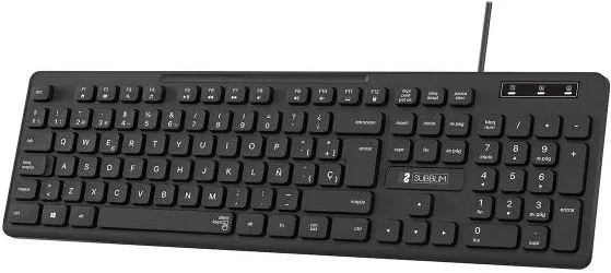 Teclado Business Slim Silencioso Wired Negro Subblim