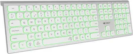 Teclado Subblim Keyboard Master Bluetooth Retroiluminado Silver/Black