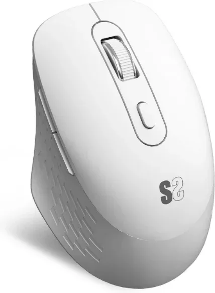 Ratón Ergonómico Inalámbrico Subblim Curve Ergo Dual Battery/ Batería recargable/ Hasta 1600 DPI/ Blanco