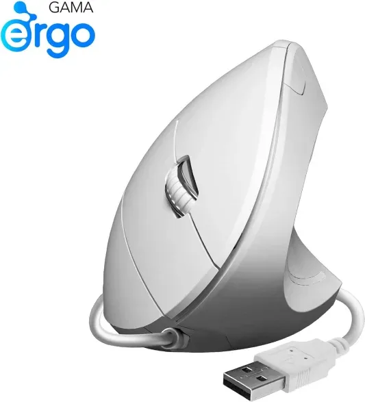 Raton Optico Dual Glide Vertical Ergo Blanco Subblim
