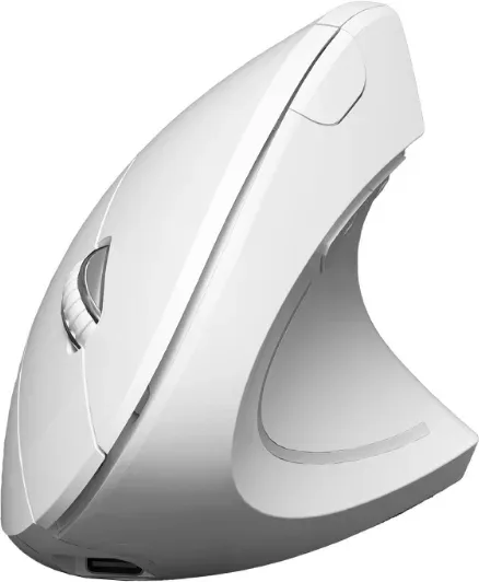 Ratón Vertical Inalámbrico Subblim Glide Vertical Ergo Dual Battery/ Batería Recargable/ Hasta 1600 DPI/ Blanco