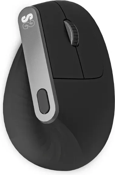 Ratón Ergonómico Inalámbrico Subblim Nature Vertical Ergo Dual Battery/ Batería Recargable/ Hasta 4000 DPI/ Negro