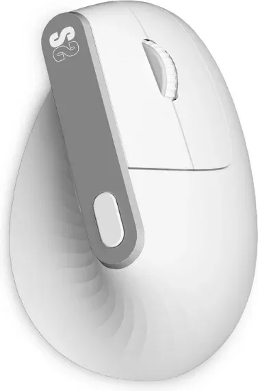 Ratón Vertical Inalámbrico Subblim Nature Vertical Ergo Dual Battery/ Batería Recargable/ Hasta 4000 DPI/ Blanco