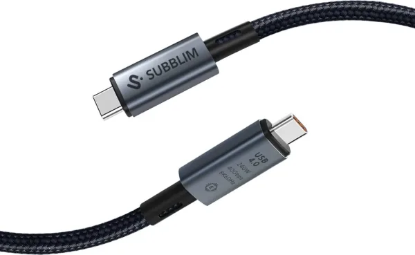 SUBBLIM CABLE HIGH 240w C-C USB4.0 8K 1,5m
