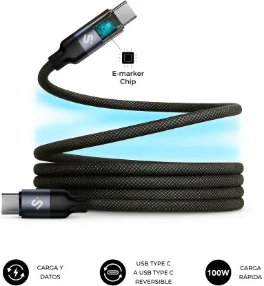 Subblim Cable Powermag LED 100W C-C 2M
