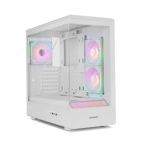 Caja Gaming Semitorre Nox Hummer SIGNAL/ Blanca