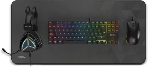 KROM KLASS PCombo Gaming 4 en 1 RGB Negro