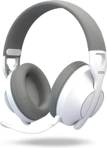Auriculares Gaming Inalámbricos con Micrófono Krom Phase/ Bluetooth/ Jack 3.5/ USB 2.0/ Blancos