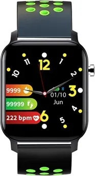 Reloj smartwatch leotec multisport bit 2 plus ip68 negro y verde 1.4 pulgadas