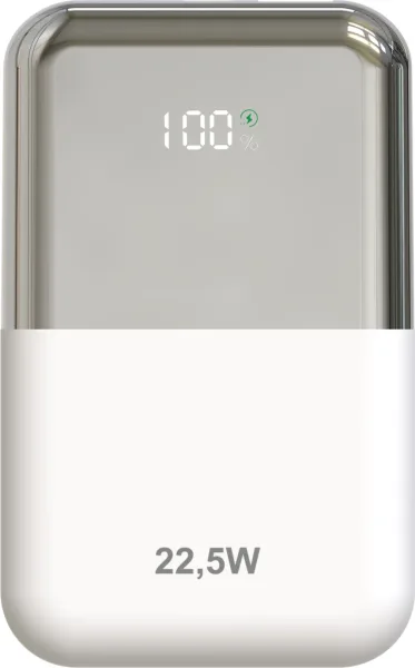 Powerbank 10000mAh Leotec LEPOW22W10WS/ 22.5W/ Blanco y Plata/ Incluye Cable USB Tipo-C