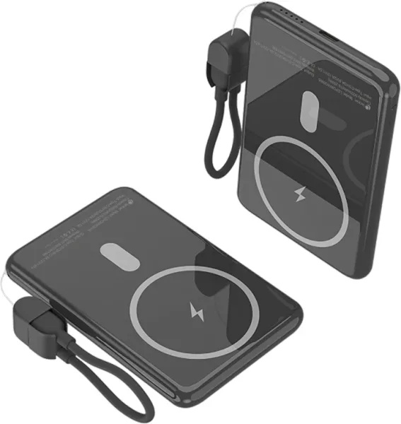 Powerbank 5000mAh Leotec LEPOWW20W5K/ 20W/ Wireless/ Negra/ Incluye Cable USB Tipo-C