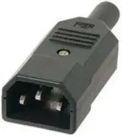 2LAN Conector IEC320 C14 Macho Recto