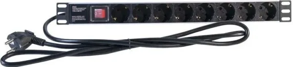 2LAN Regleta 19" 8 Schuko Negro