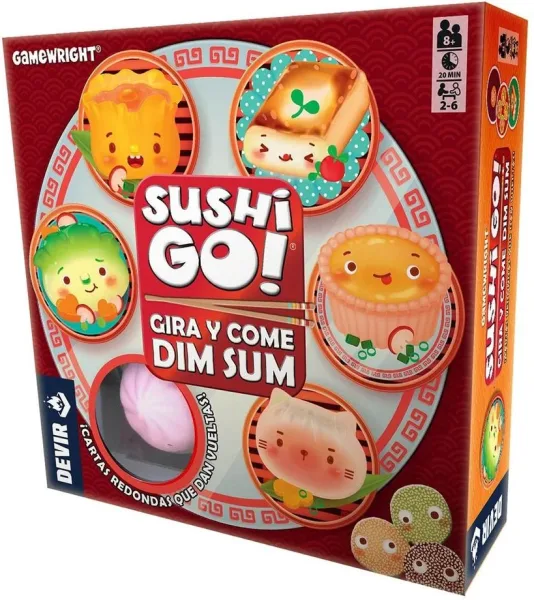 Juego de mesa sushi go gira y come dim sum