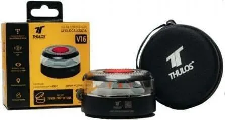 Luz baliza V16 Homologada para coche - Geolocalizable - 3xAA - Funda