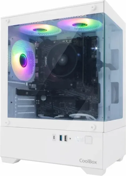 Coolbox Caja Gaming MATX GM200 V.Lite ARGB S.FTE B